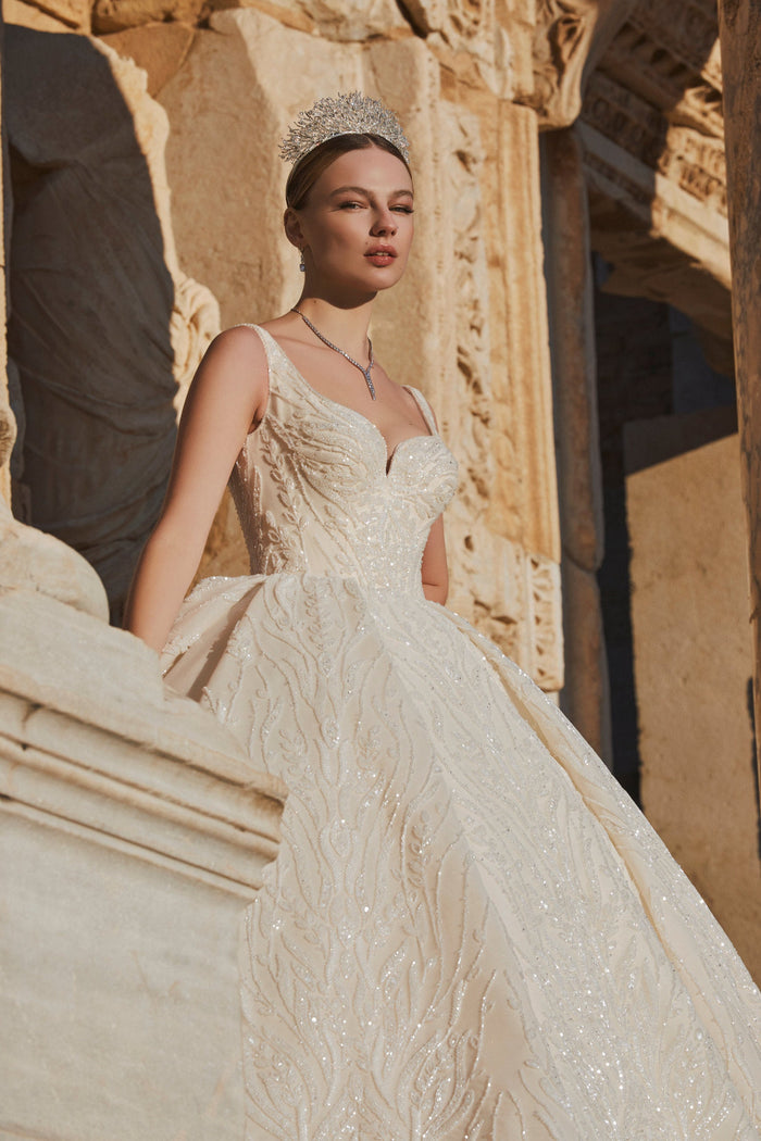 Regal Beauty: Ivory Princess Wedding Dress