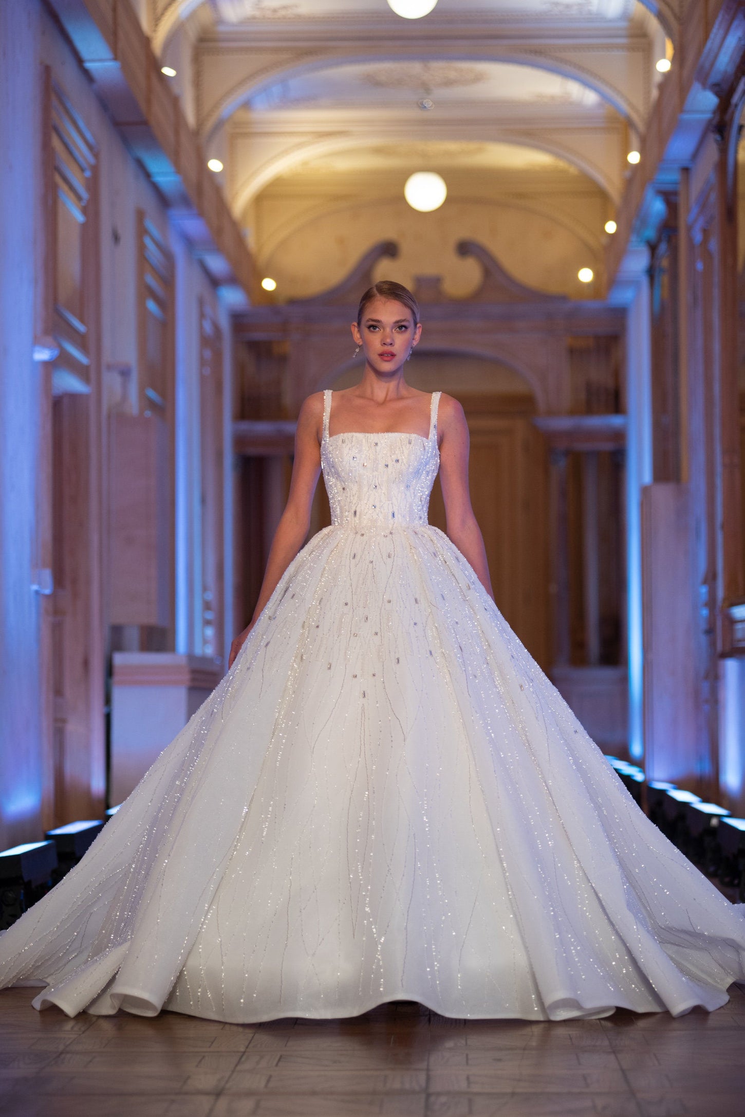 Classic White Crystal Princess Gown