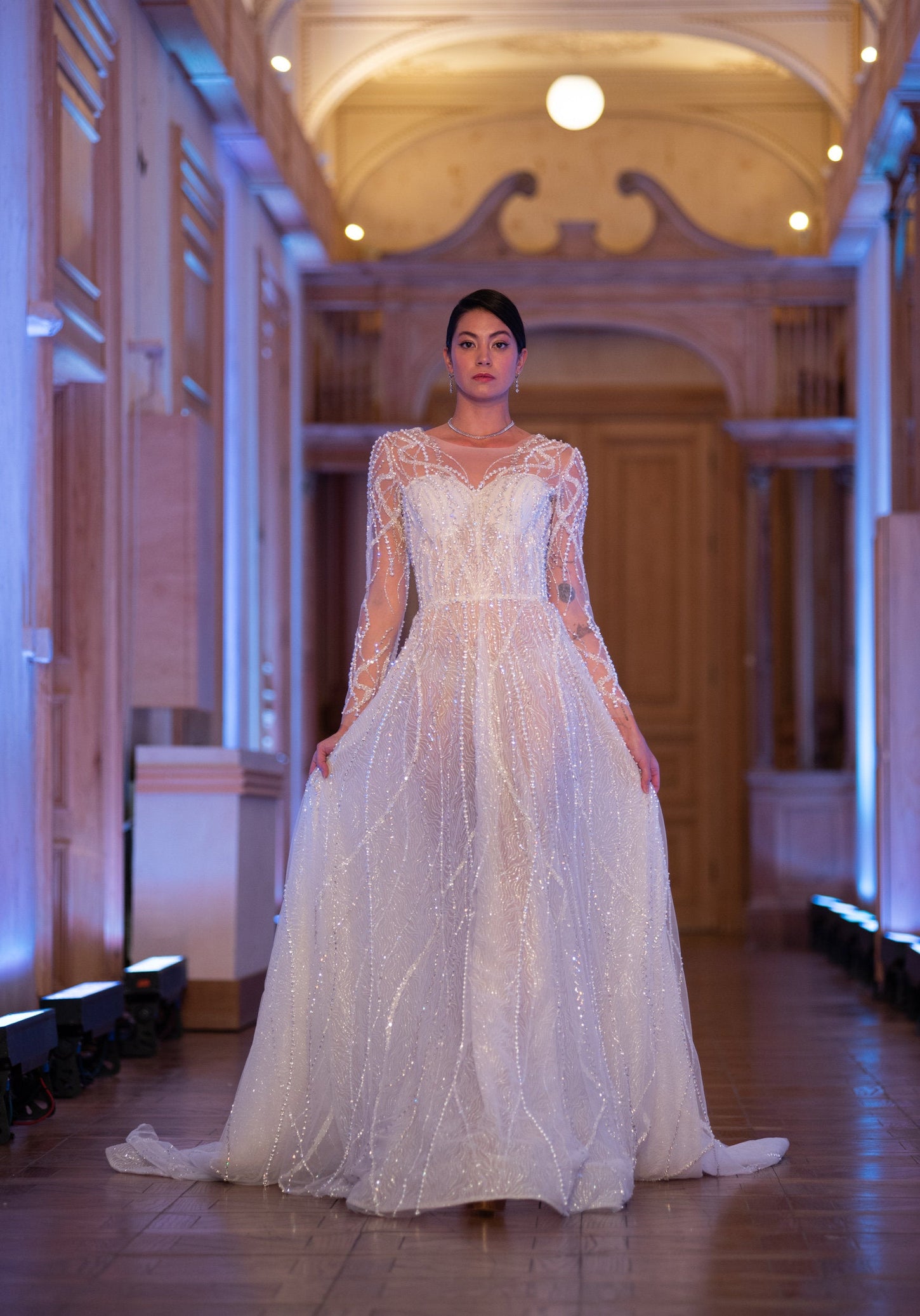 Dreams in Tulle: Vine Pattern Bridal Gown