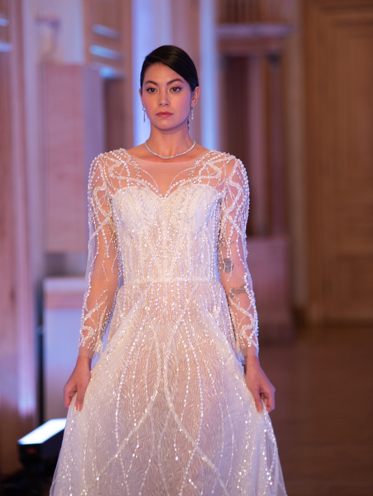 Dreams in Tulle: Vine Pattern Bridal Gown