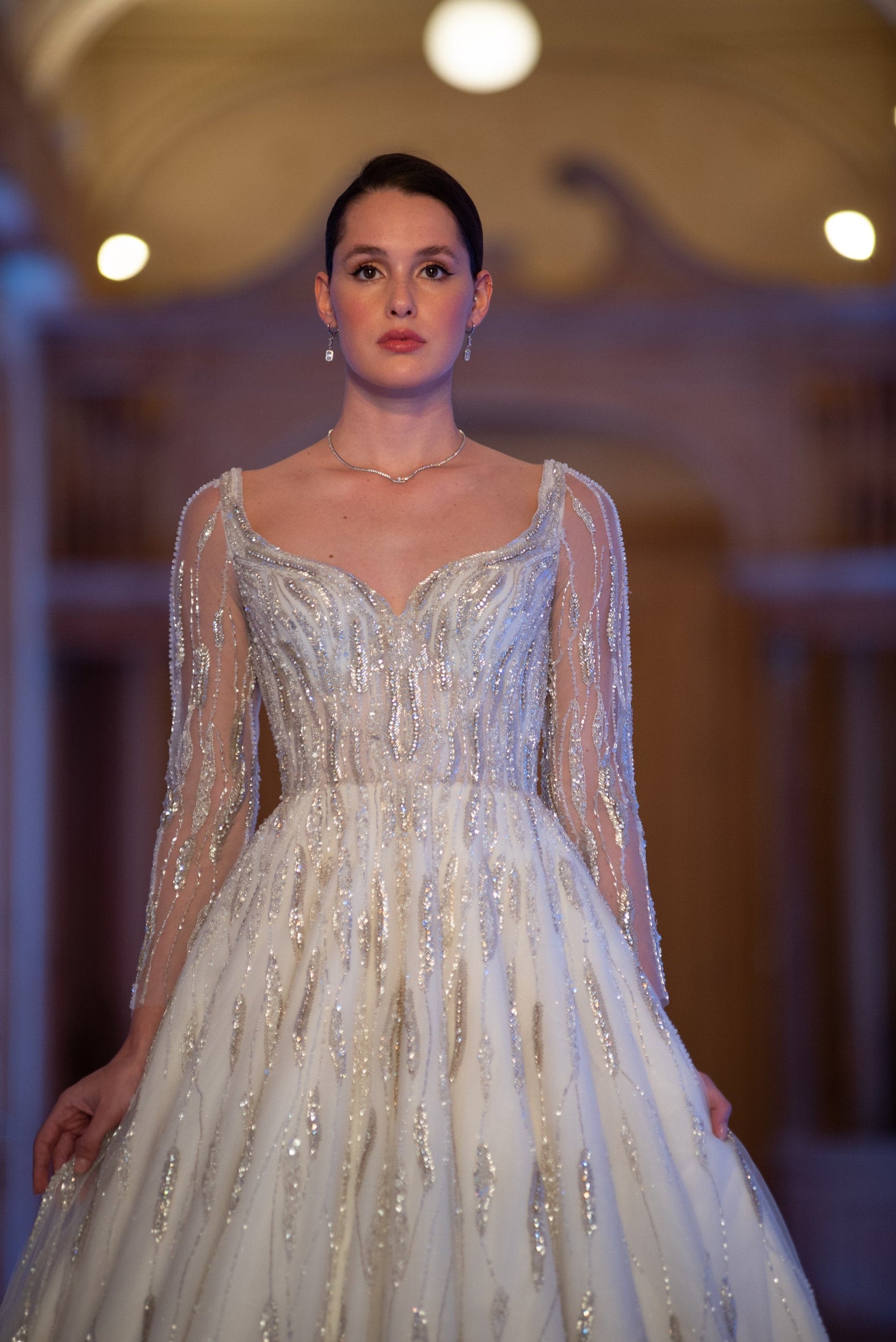 Glamorous Ivory Ball Gown