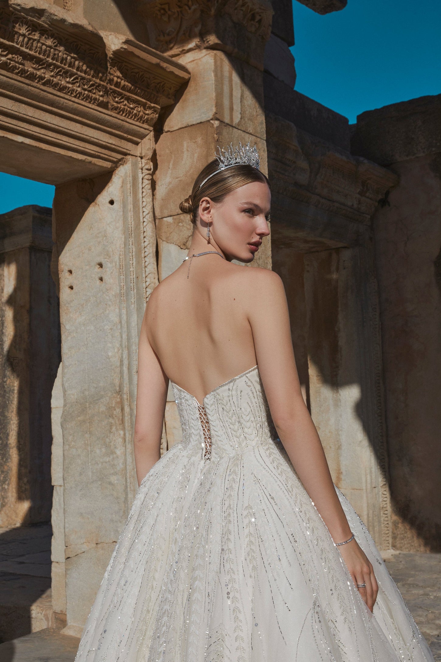 Exquisite Embroideried Ivory Princess Wedding Dress