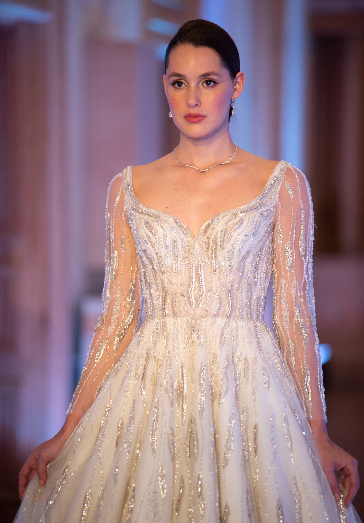 Glamorous Ivory Ball Gown