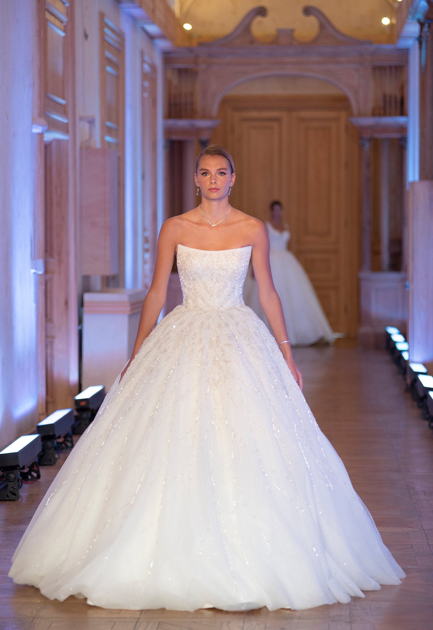 Stunning Strapless Tulle Princess Gown