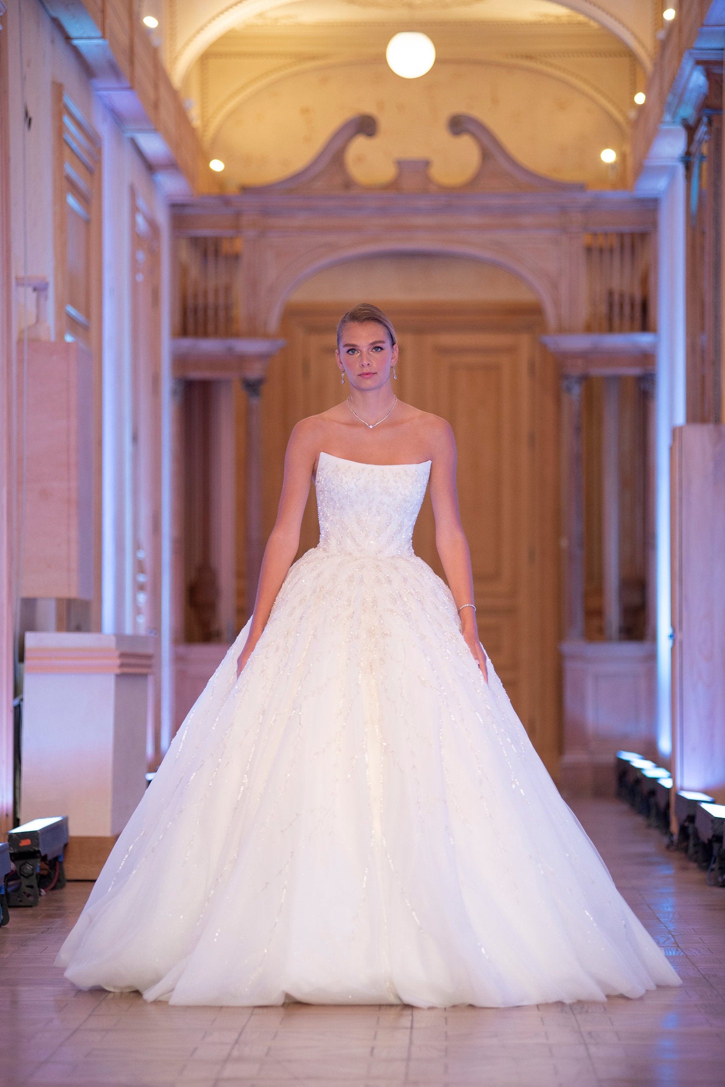 Stunning Strapless Tulle Princess Gown