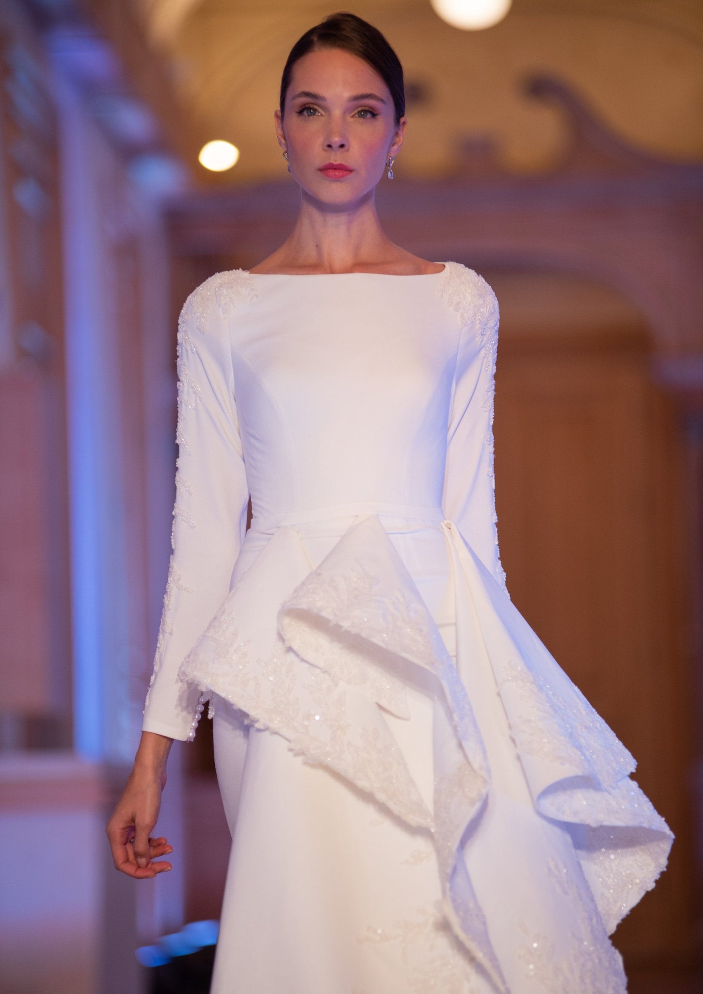 Crepe Elegance Mermaid Bridal Gown