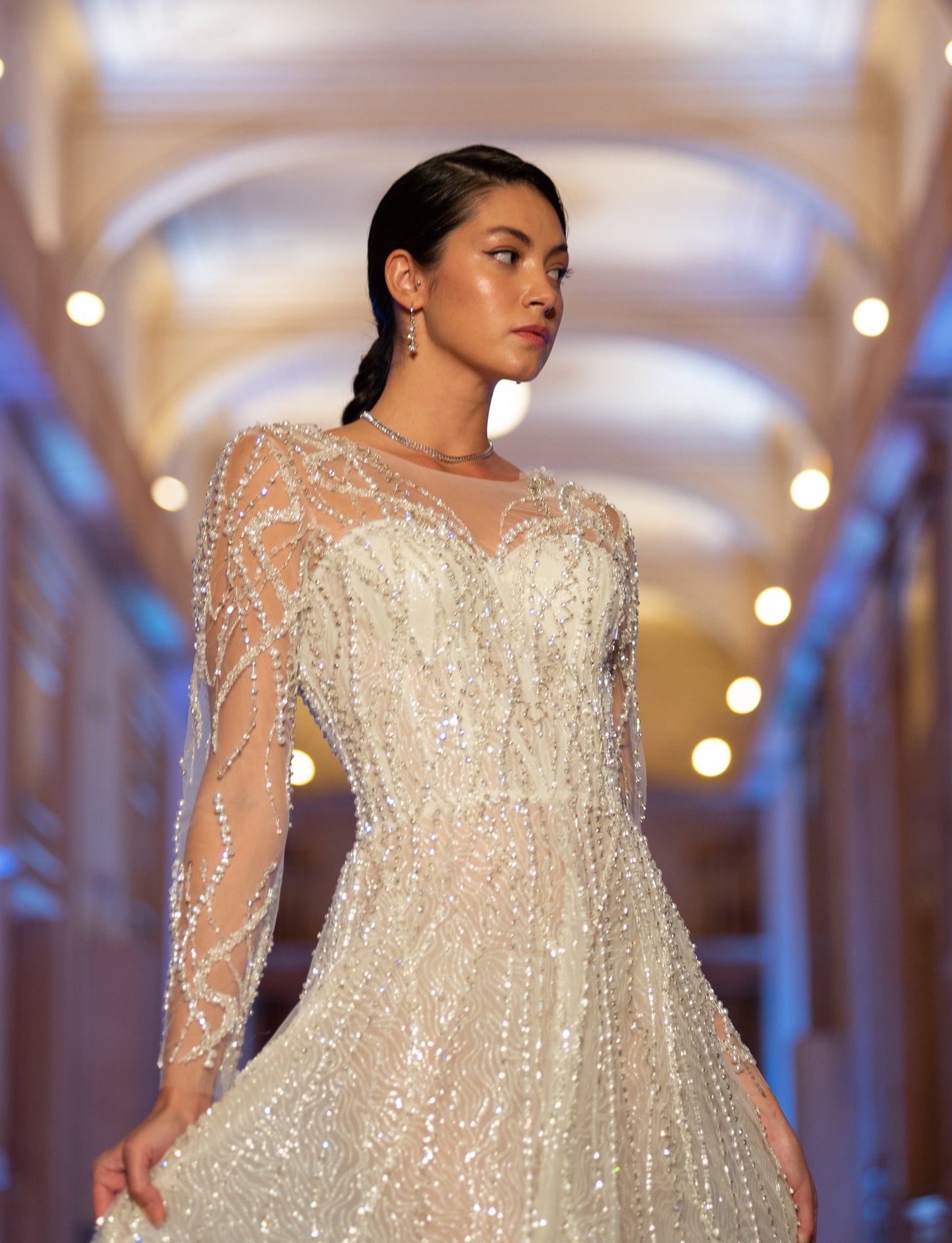 Dreams in Tulle: Vine Pattern Bridal Gown