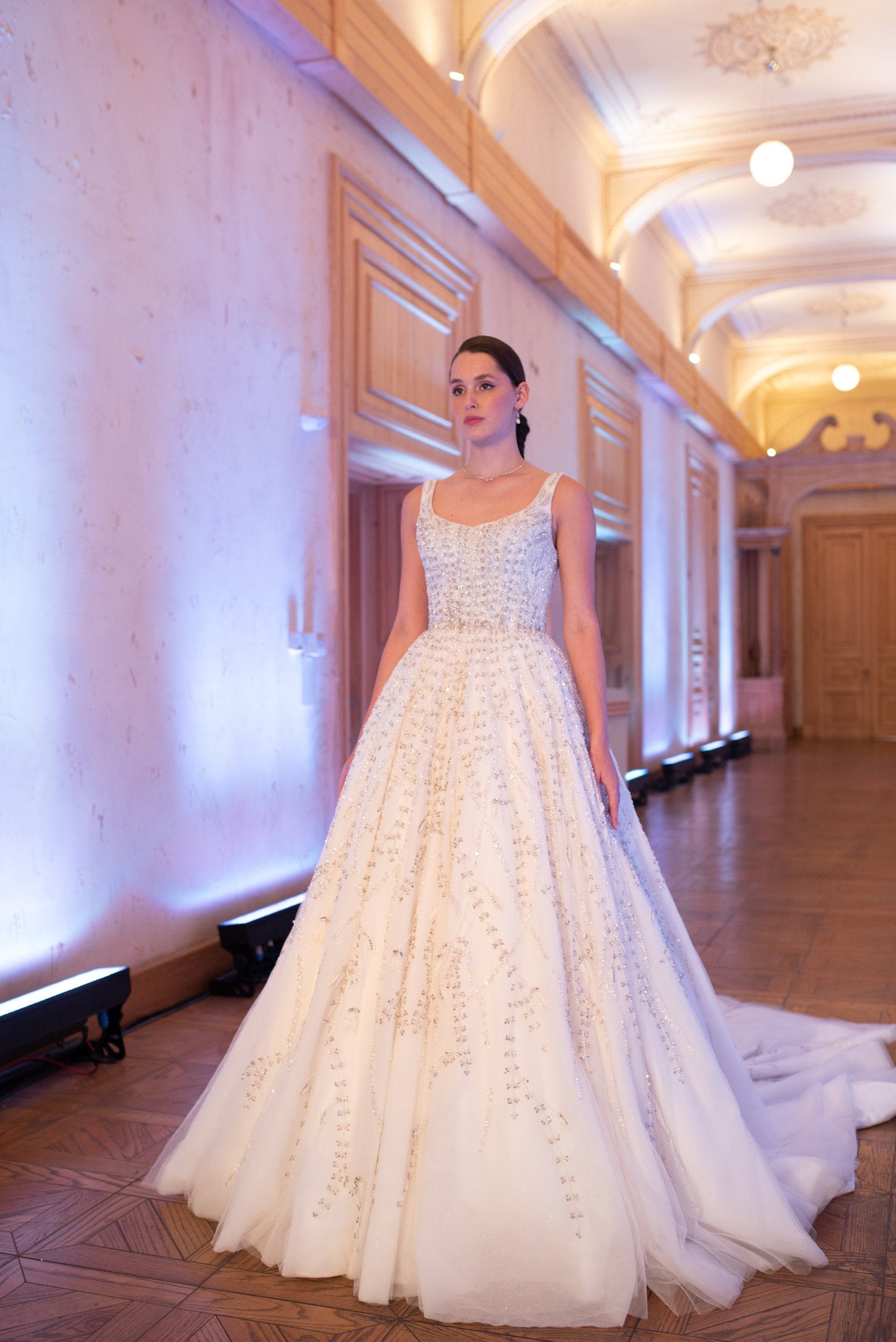 Ivory Enchantment Crystal Ball Gown