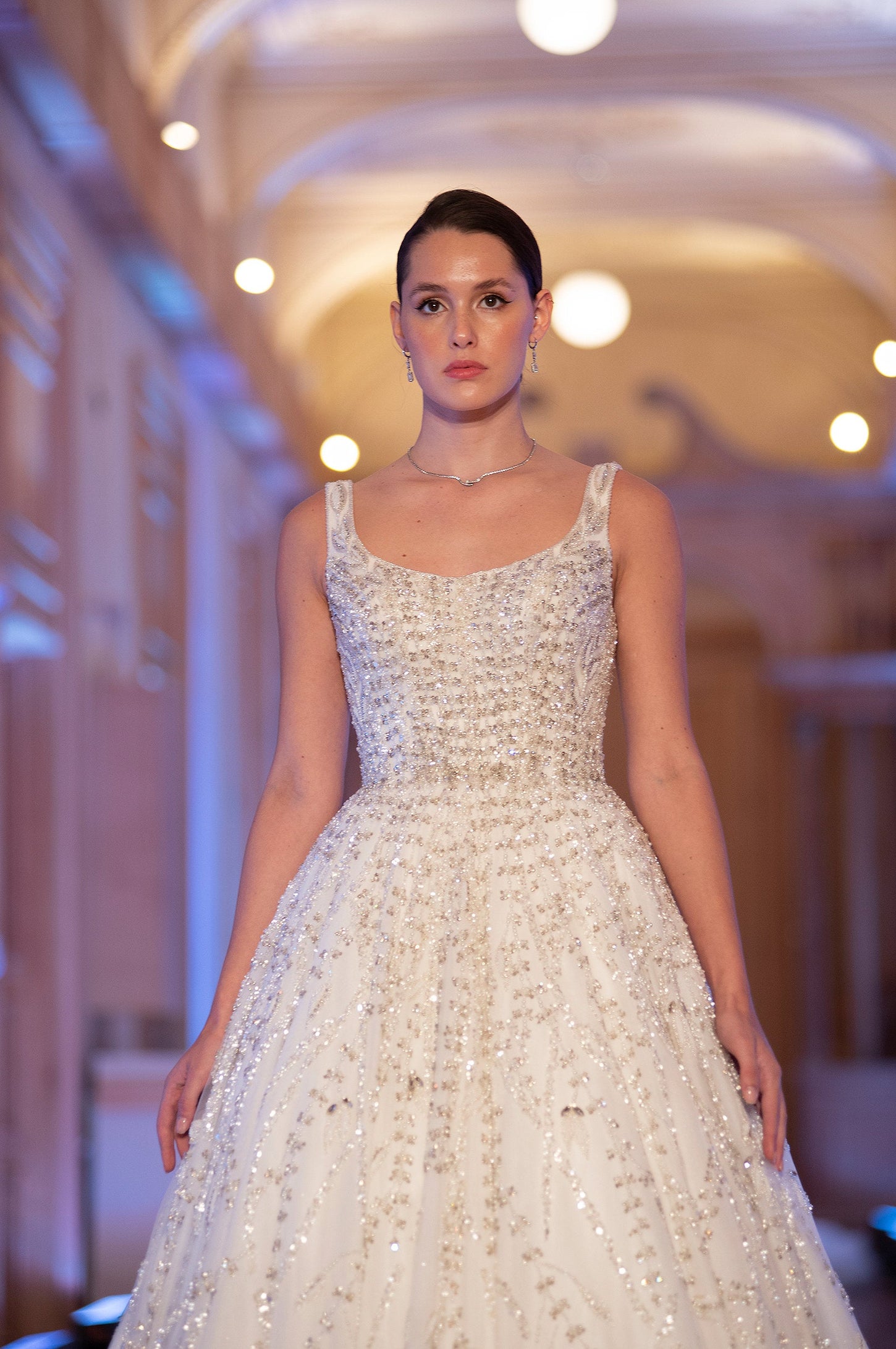 Ivory Enchantment Crystal Ball Gown