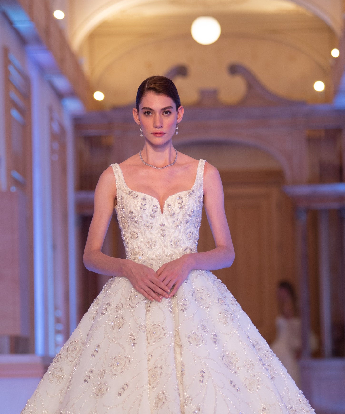 Ivory Opulence Crystal Ball Gown