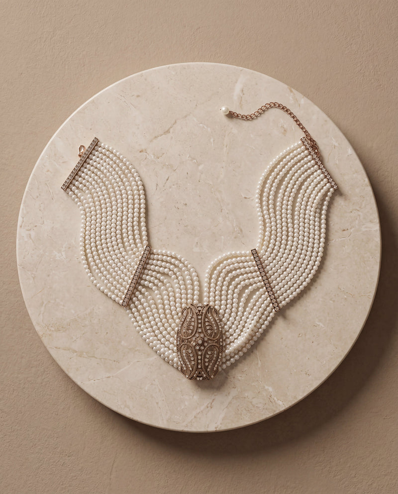 Pearl Medallion Choker