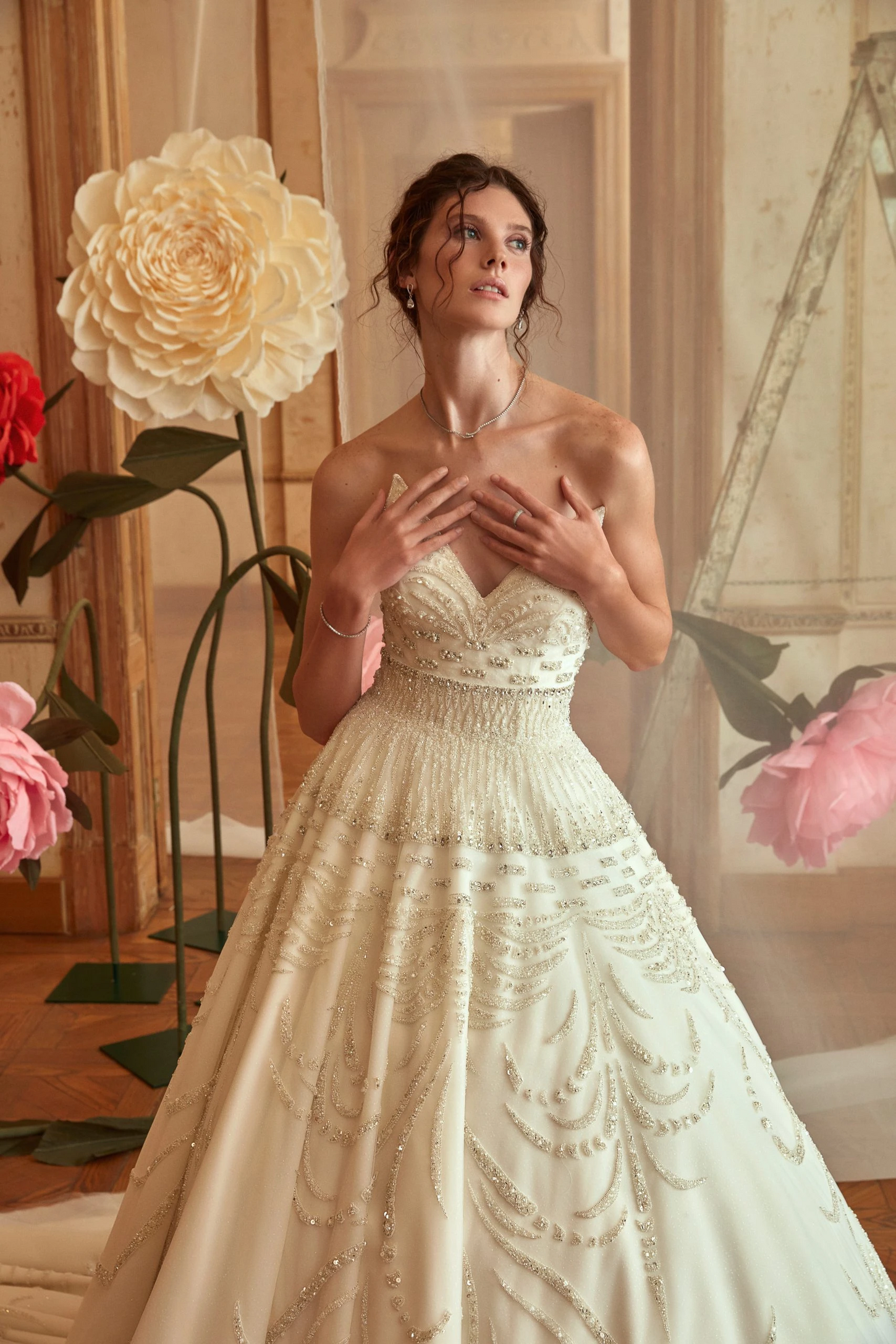 Cream Dream V-Neck Bridal Gown