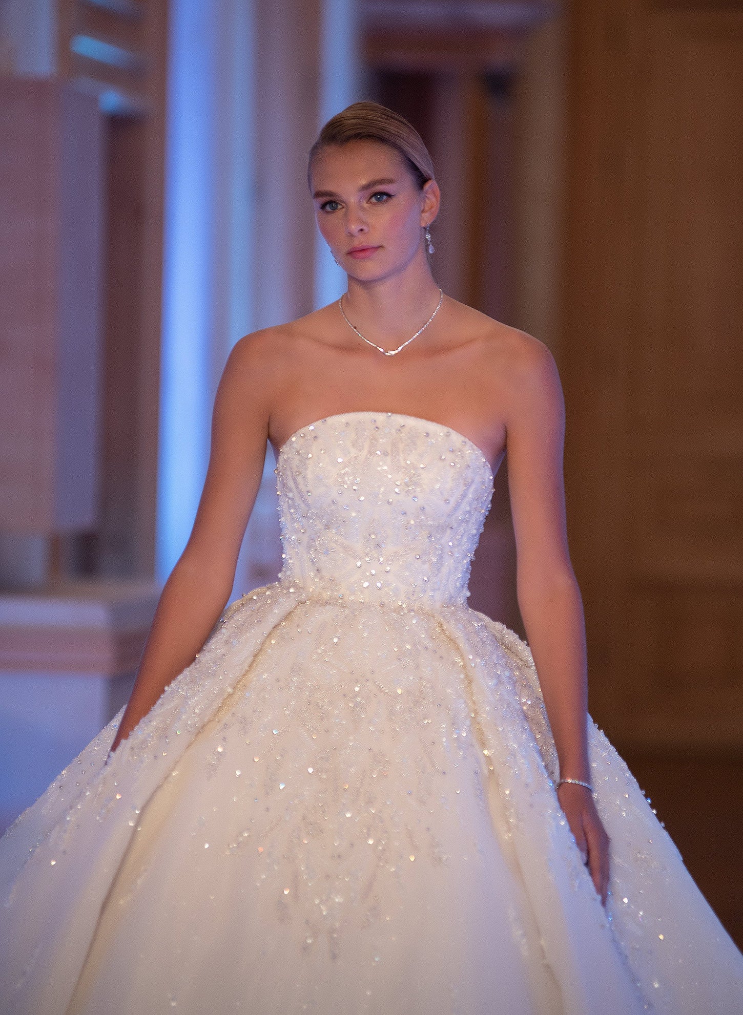 Off-White Crystal Beauty Princess Gown