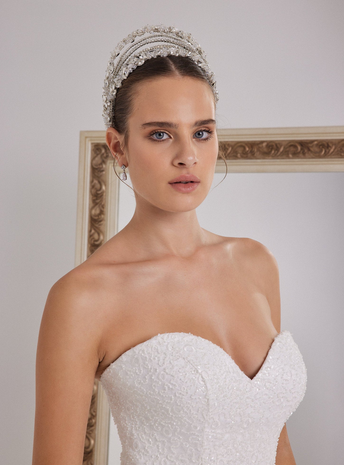 Romantic Heart Neckline, Sparkling Lace Designed Mermaid Wedding Dress
