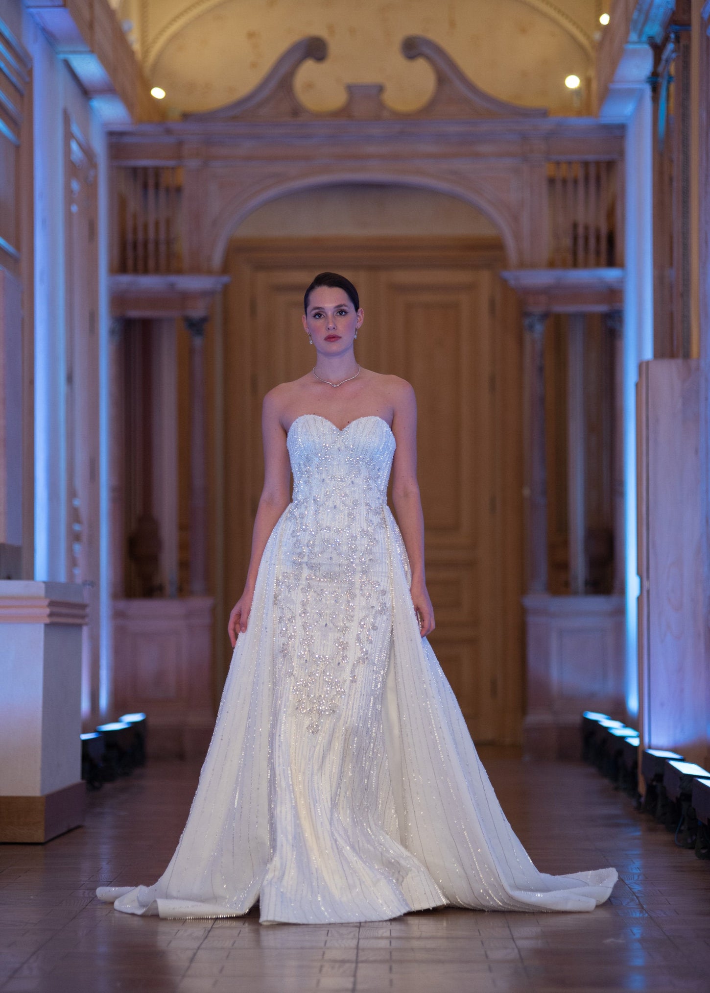 Starlit Romance Silver Beaded Dress