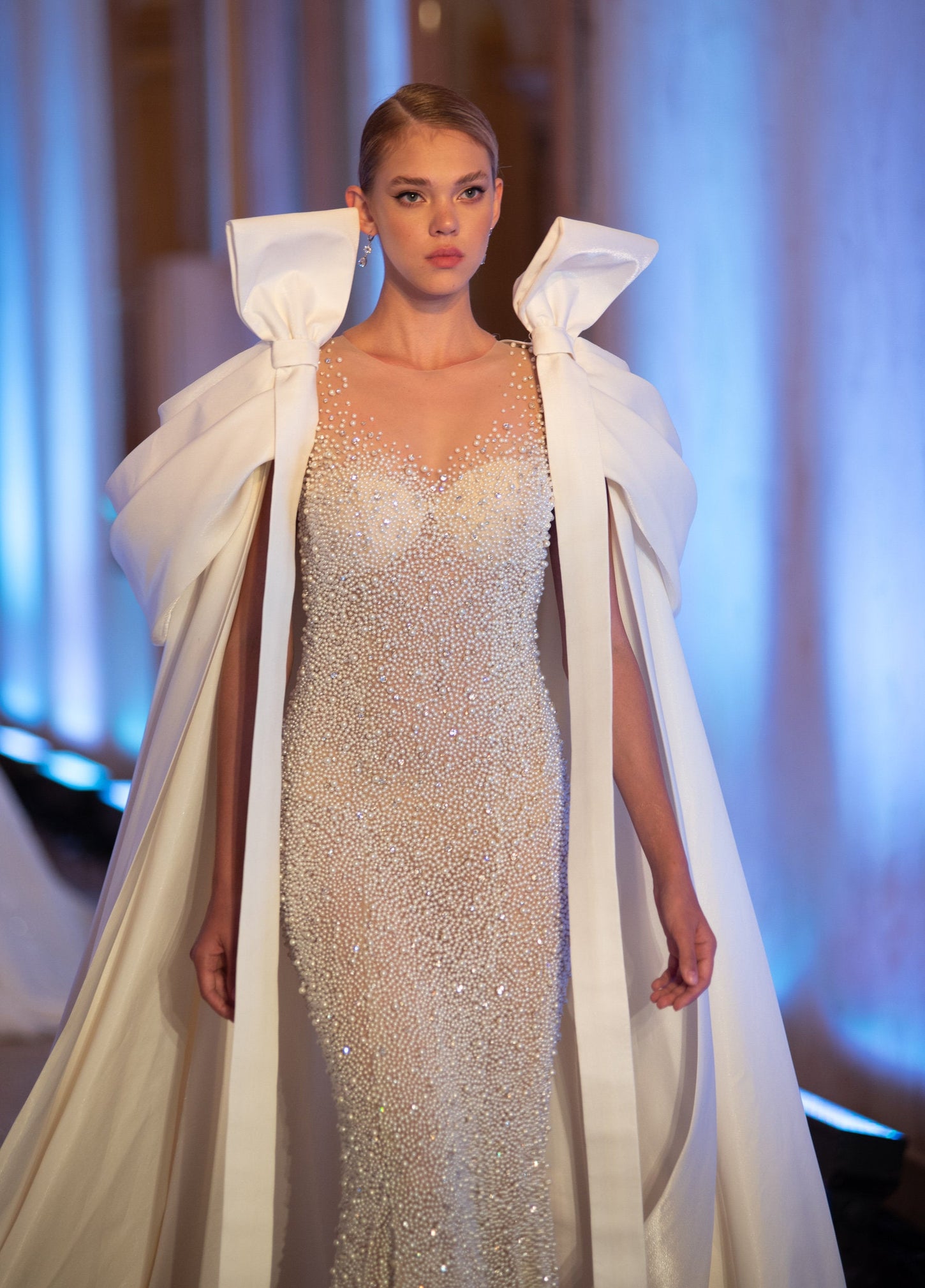 Pearl Elegance Ivory Mermaid Gown