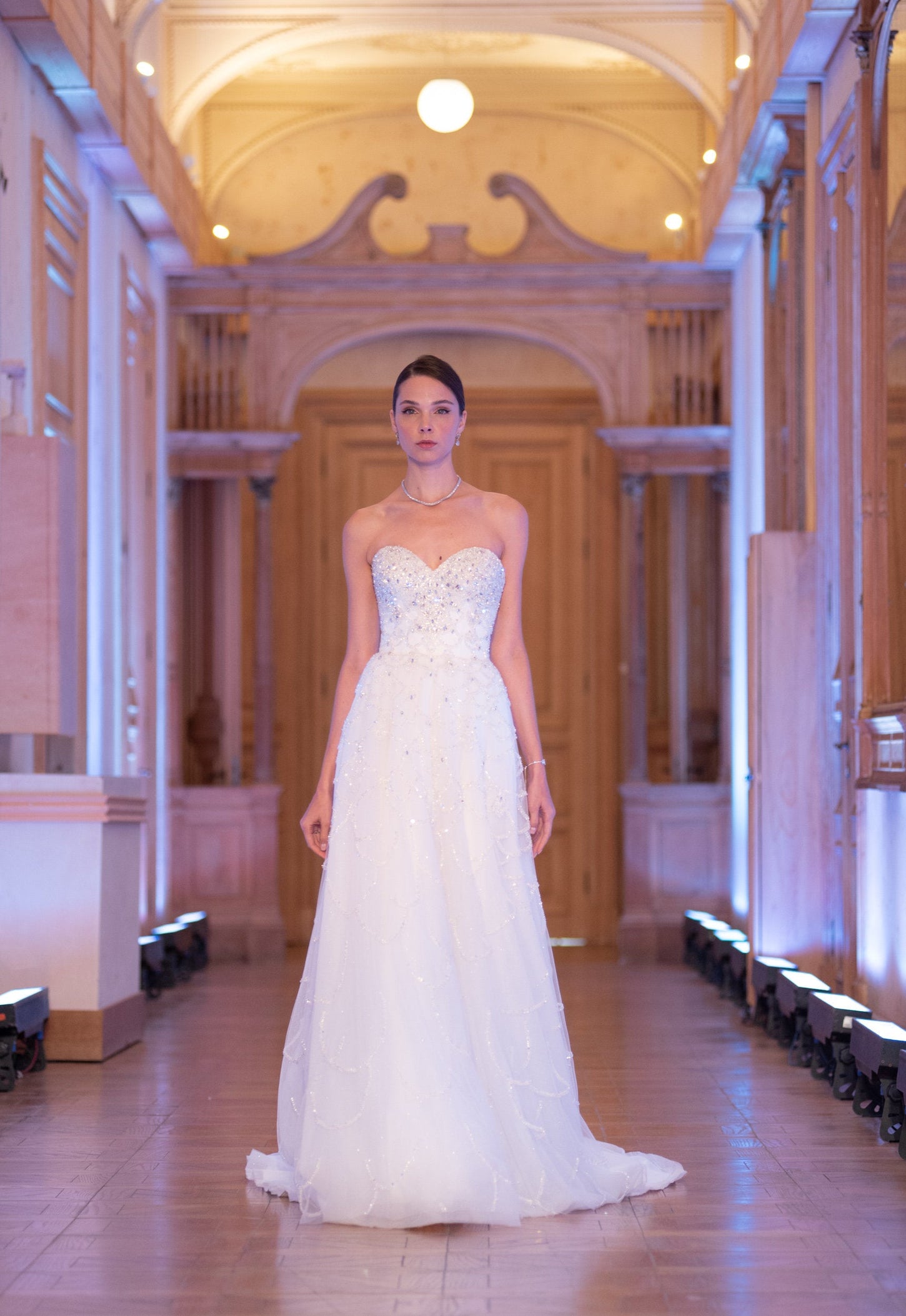 Enchanting Off-White A-Line Bridal Gown