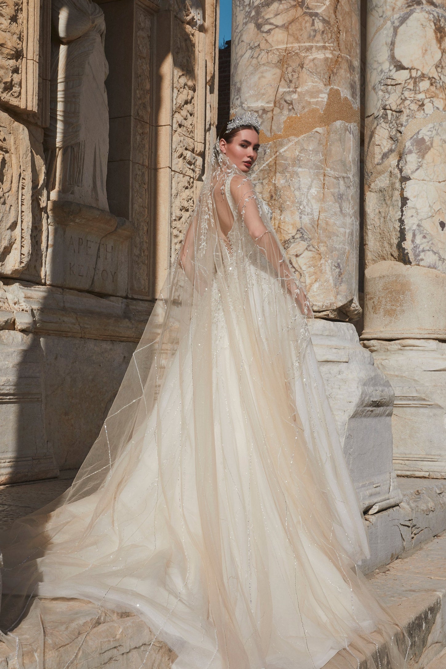 Graceful Wheat Spike Ivory Bridal Attire