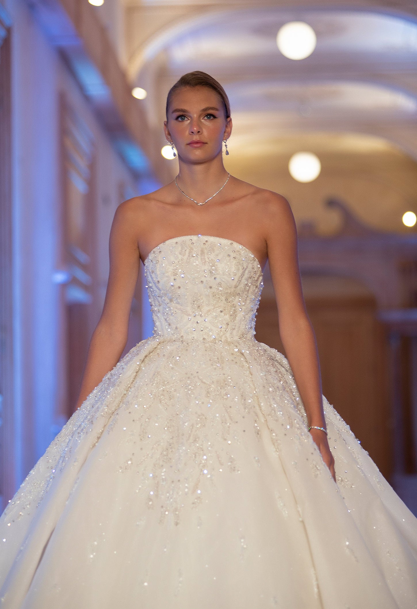 Off-White Crystal Beauty Princess Gown