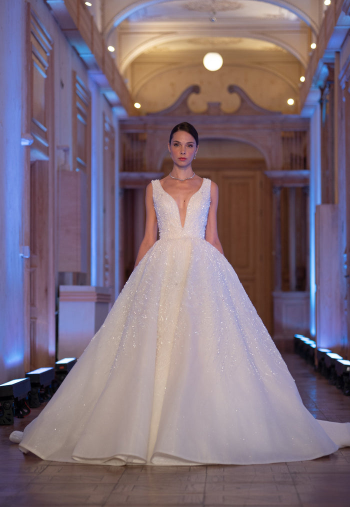 Crystal Radiance Ivory Princess Gown