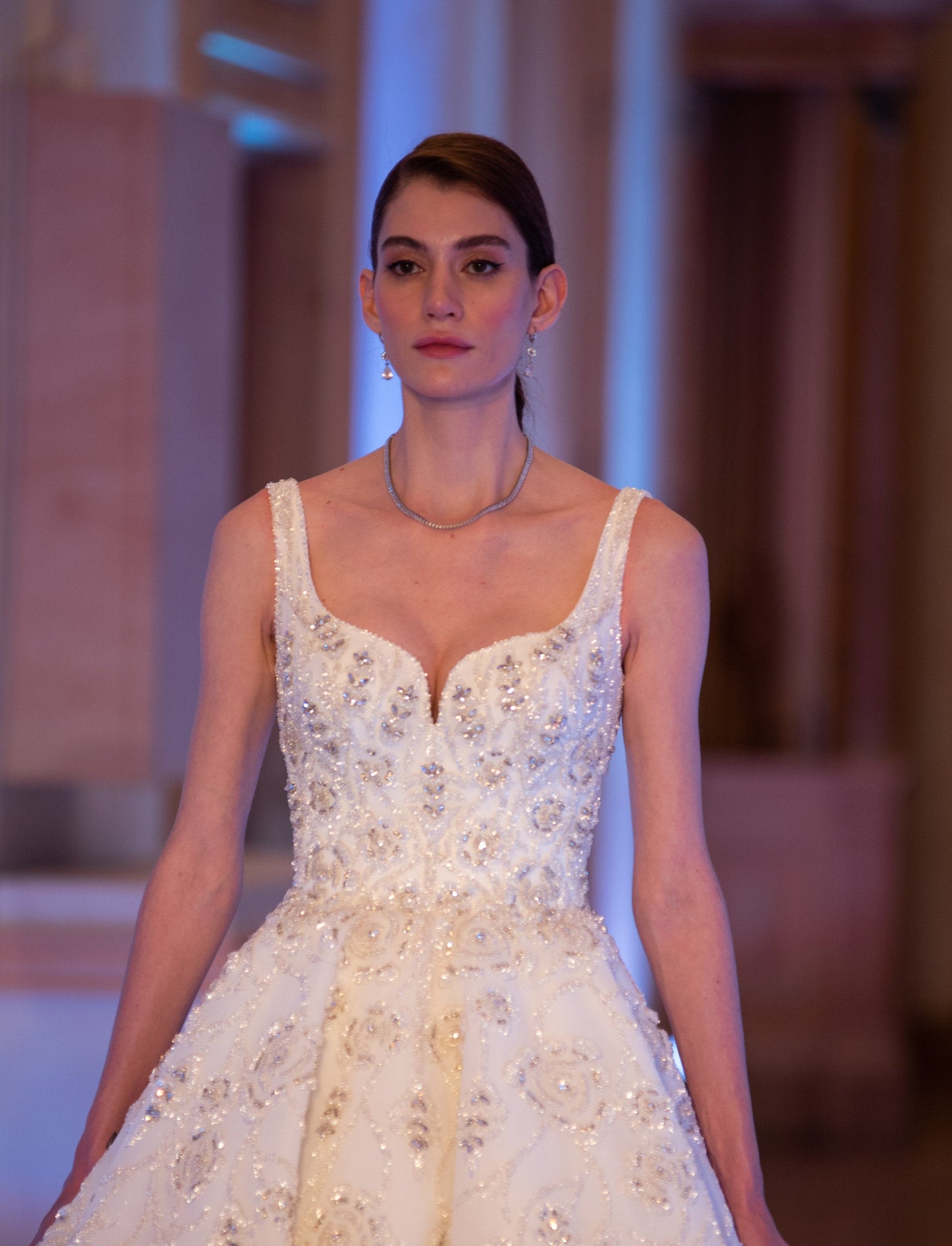 Ivory Opulence Crystal Ball Gown