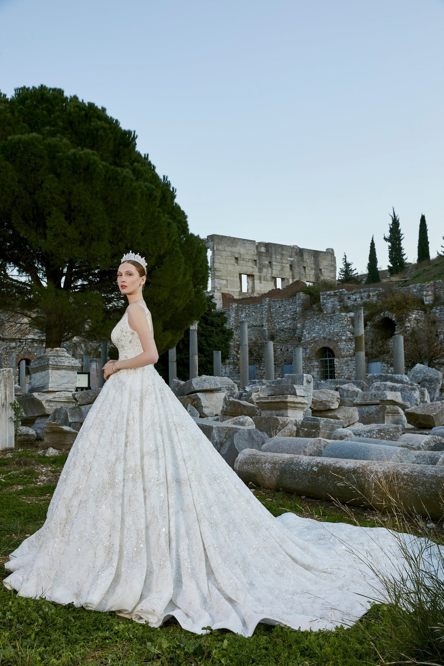 Floral Fantasy: Hand-Embroidered Ball Gown