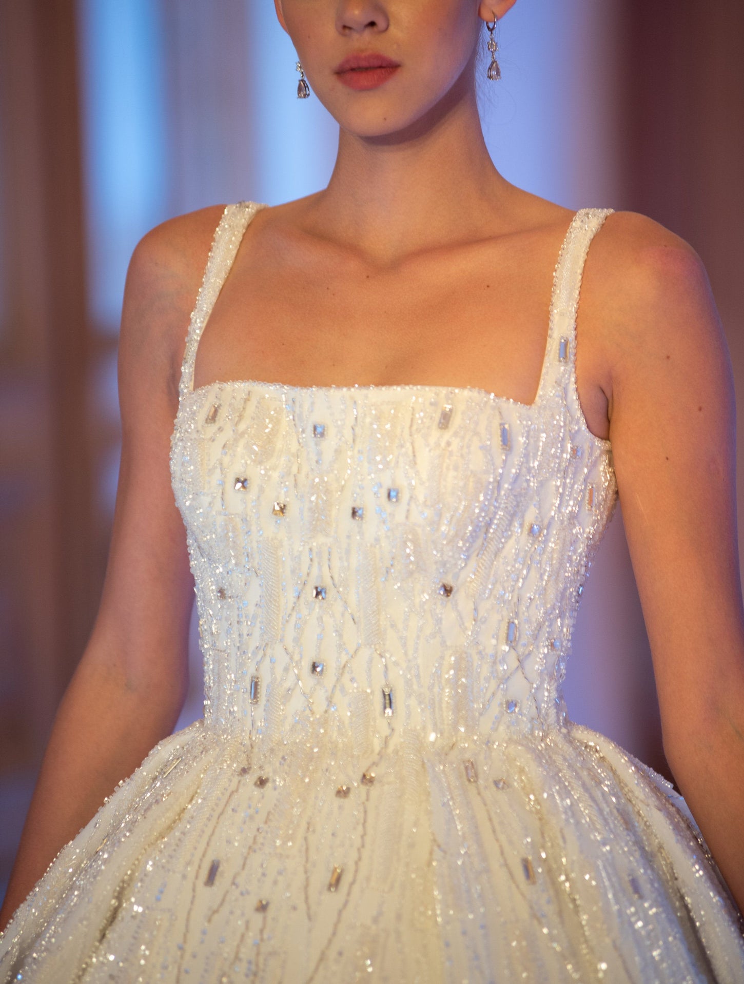 Classic White Crystal Princess Gown
