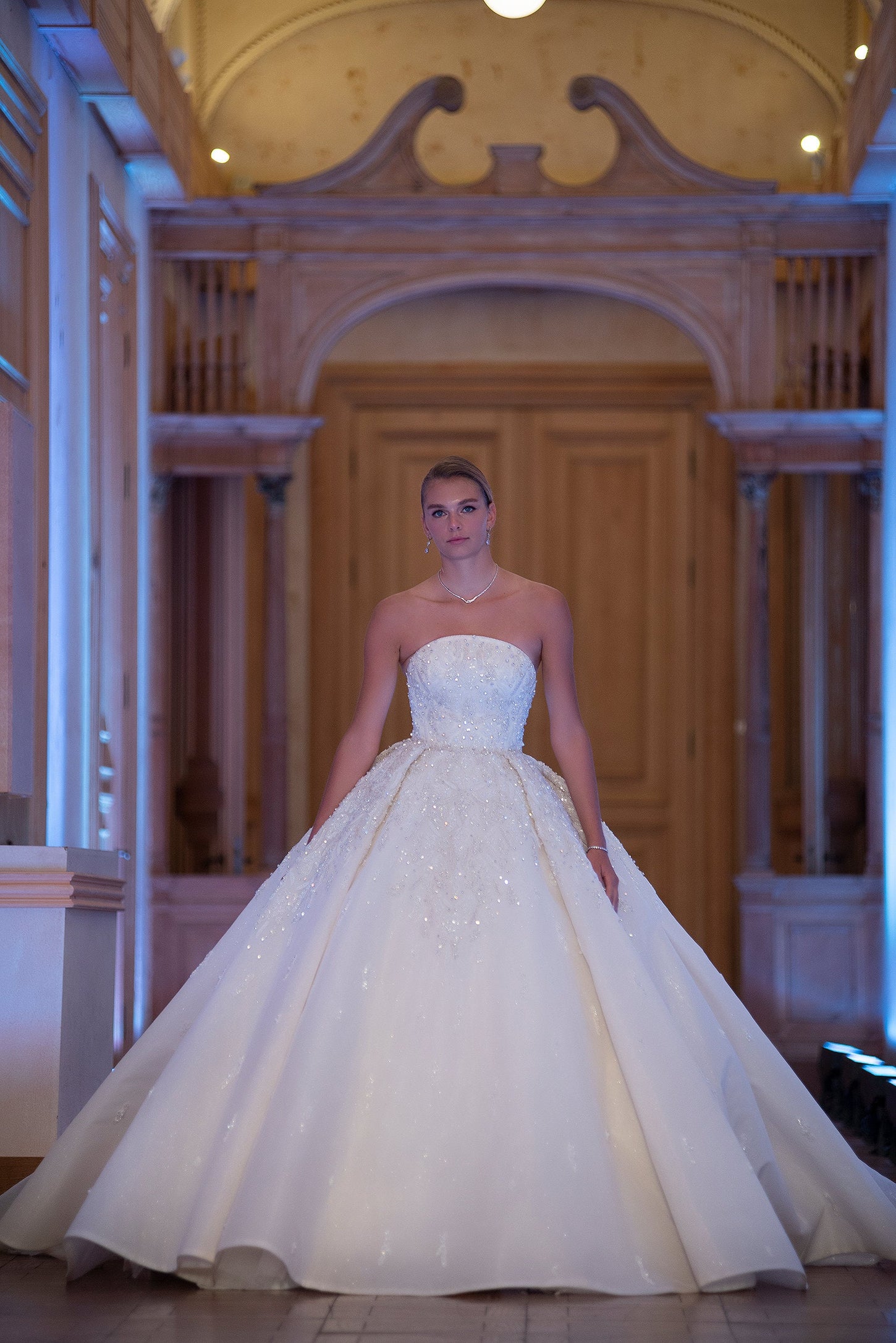 Off-White Crystal Beauty Princess Gown