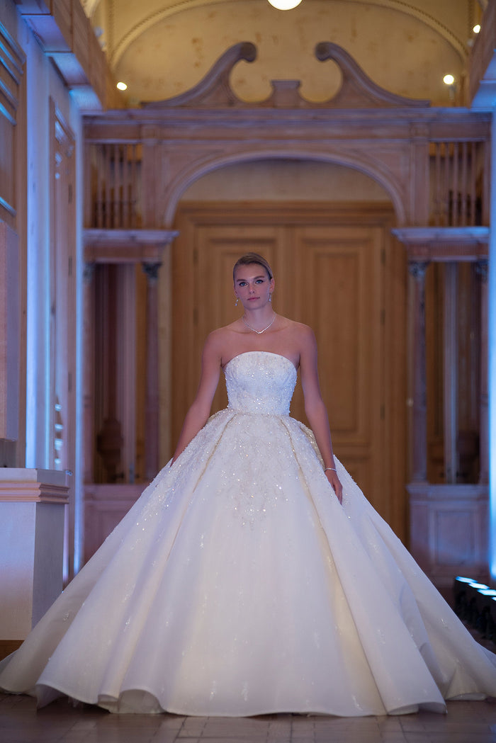 Off-White Crystal Beauty Princess Gown
