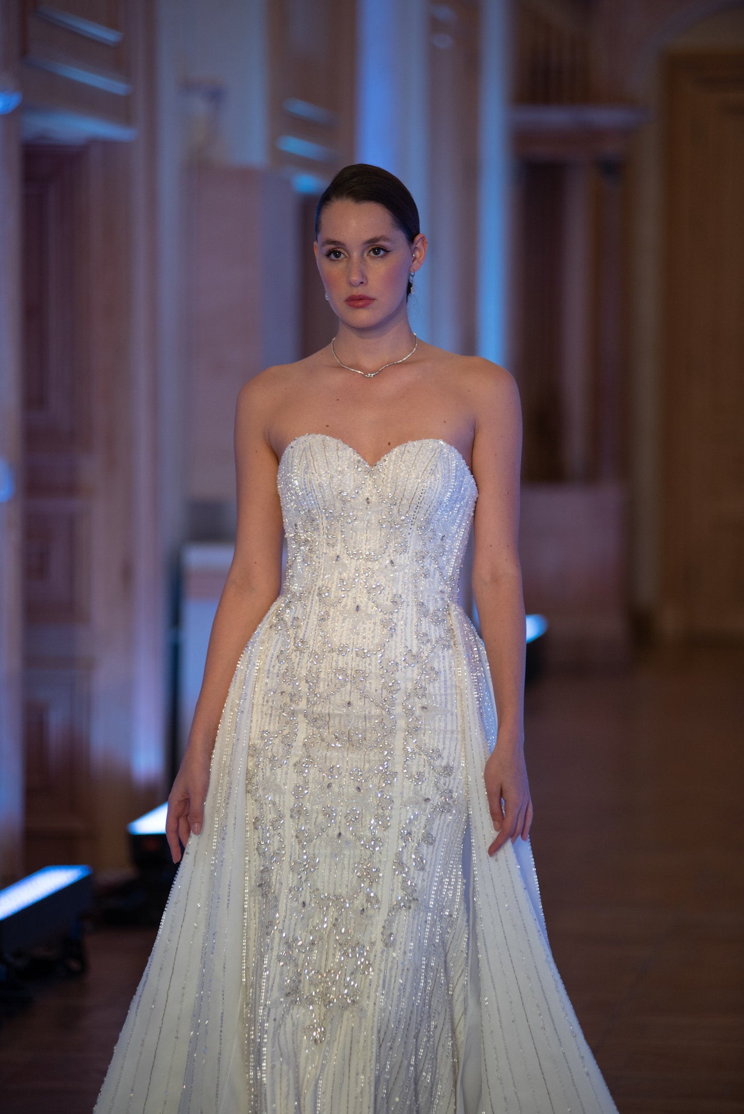 Starlit Romance Silver Beaded Dress