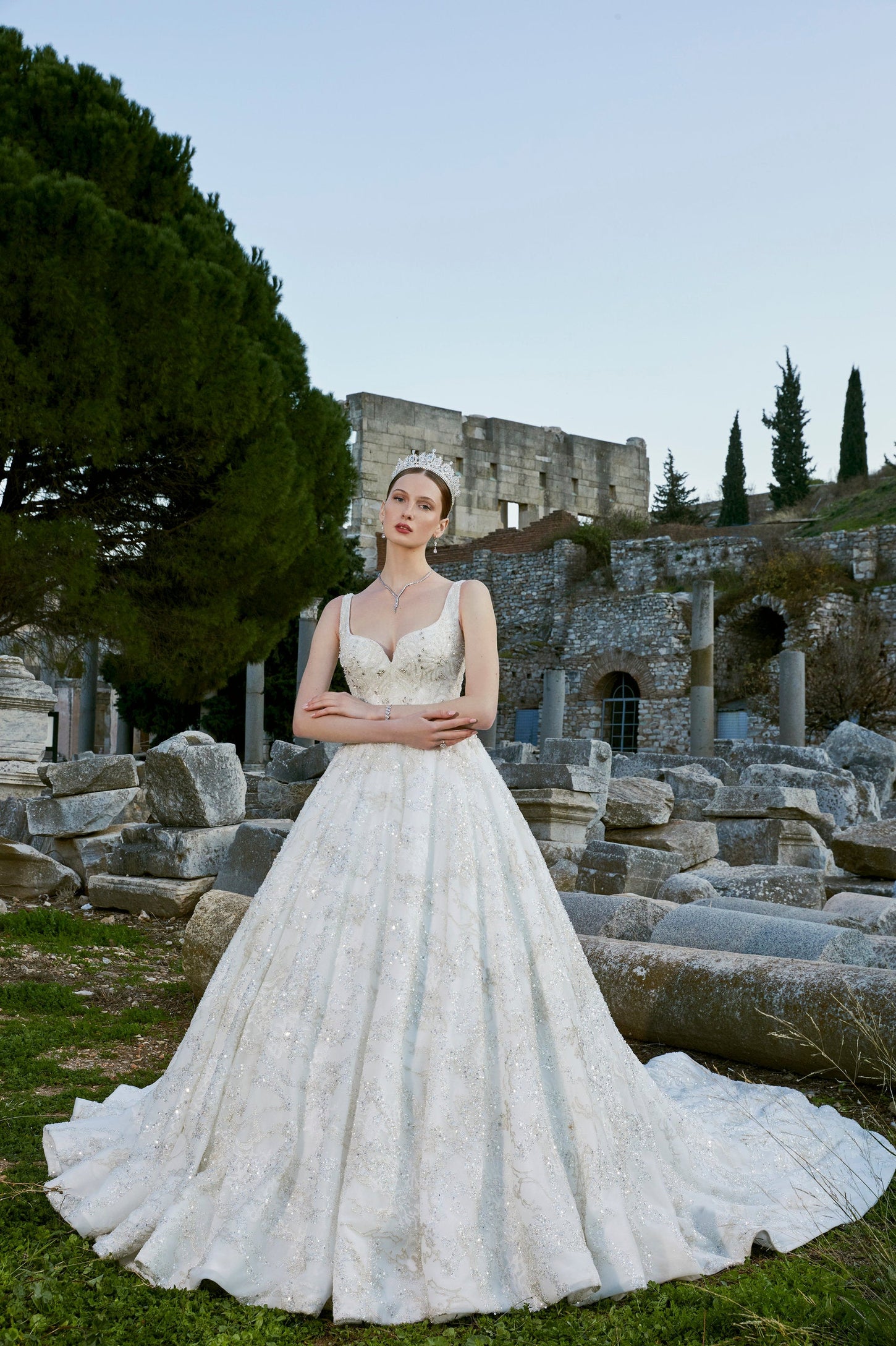 Floral Fantasy: Hand-Embroidered Ball Gown