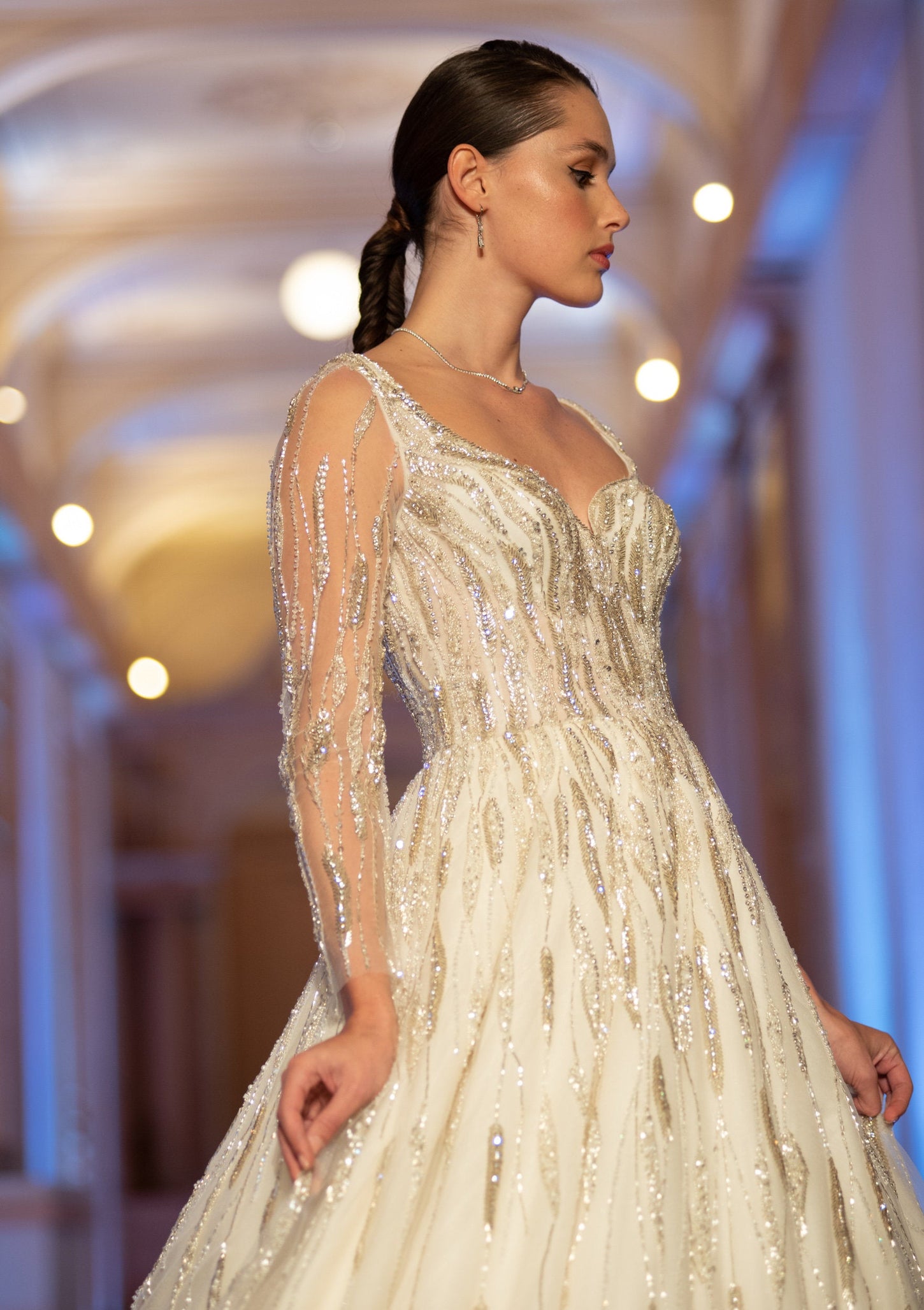 Glamorous Ivory Ball Gown