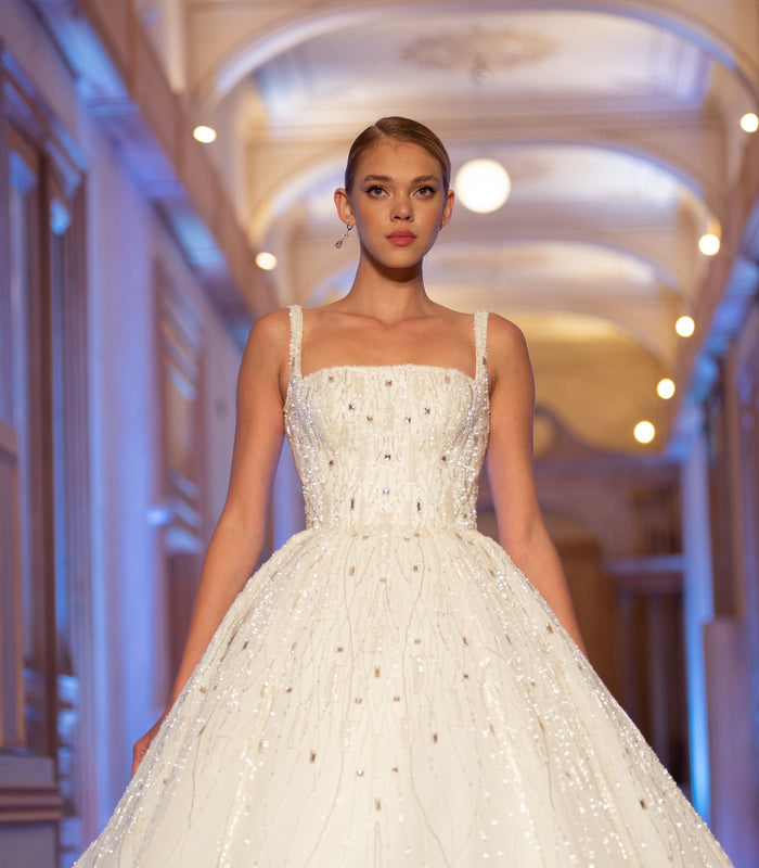 Classic White Crystal Princess Gown