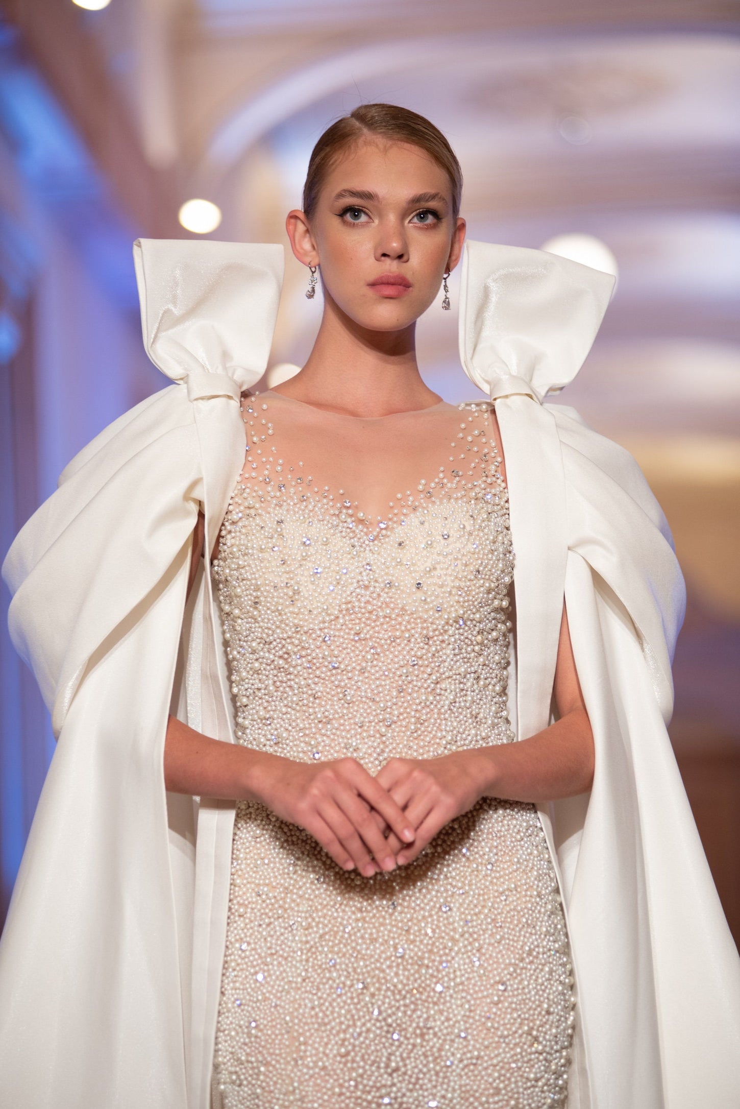 Pearl Elegance Ivory Mermaid Gown