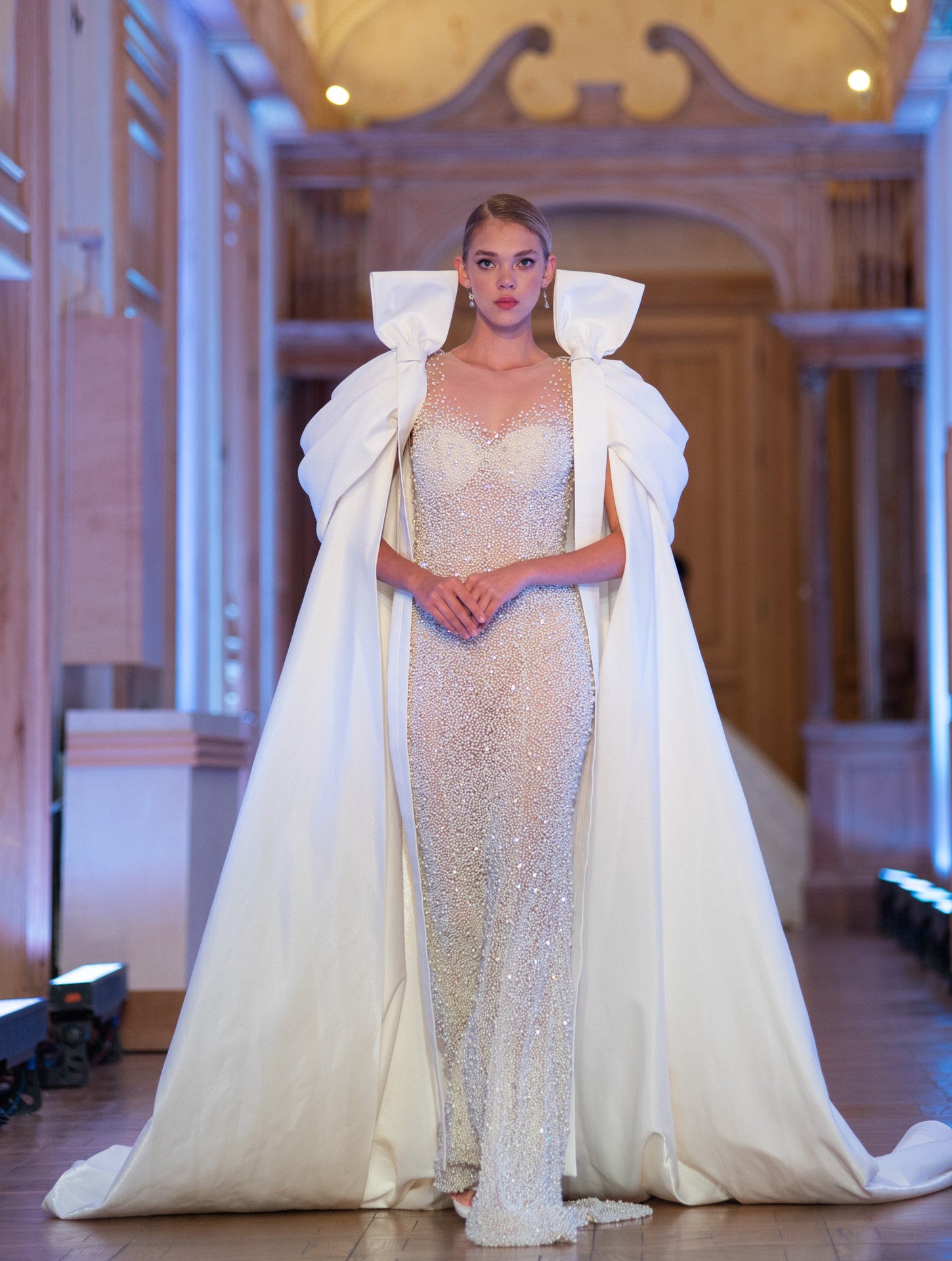 Pearl Elegance Ivory Mermaid Gown